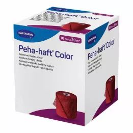 PEHA-HAFT Cinta fijadora de color sin látex 10 cm x 20 m roja, 1 pieza