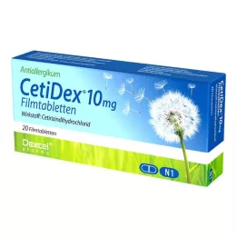 CETIDEX Comprimidos recubiertos con película de 10 mg, 20 uds