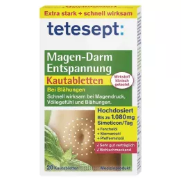 TETESEPT Tabletas masticables para relajación gastrointestinal, 20 uds
