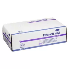 PEHA-SOFT Vinyl Unt. Guantes Unste. Polvo -Free S, 100 pz