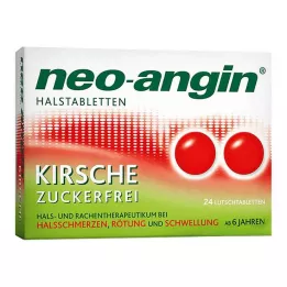 NEO-ANGIN Pastillas de cereza para la garganta, 24 uds