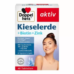 DOPPELHERZ Tabletas de sílice, biotina y zinc, 40 uds