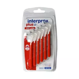 INTERPROX plus mini cepillo interdental cónico rojo, 6 uds