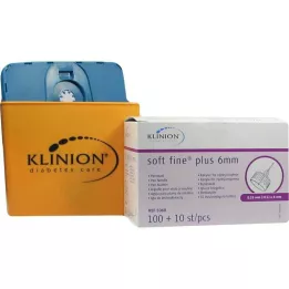 KLINION Soft Fine Plus Pen Needles 0.25x6 mm 31 g, 110 pz