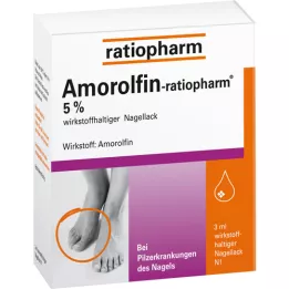 Amorolfin-ratiopharm 5% de ingrediente activo. Pollo de uñas, 3 ml