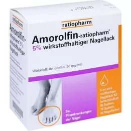 Amorolfin-ratiopharm 5% de ingrediente activo. Pollo de uñas, 5 ml