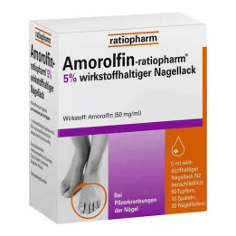 AMOROLFIN-Esmalte de uñas ratiopharm 5% ingrediente activo, 5 ml