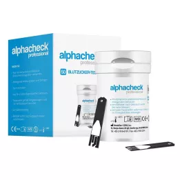 ALPHACHECK Tiras reactivas profesionales para medir la glucosa en sangre, 50 uds
