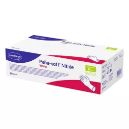 PEHA-SOFT Nitrile White UNT.HANDS.UNSTERIL PF M, 200 pz