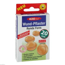 Apósito para heridas redondo 2,5 cm, 20 piezas