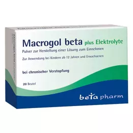MACROGOL Beta plus electrolitos en polvo para administración oral, 20 uds