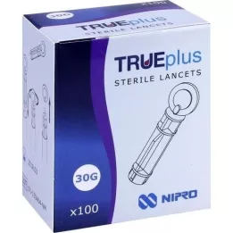 TruePlus Lancets estériles 30g, 100 pz