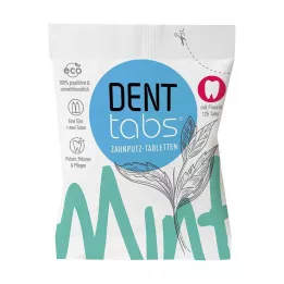 DENTTABS Pastillas dentífricas stevia-menta con flúor, 125 uds