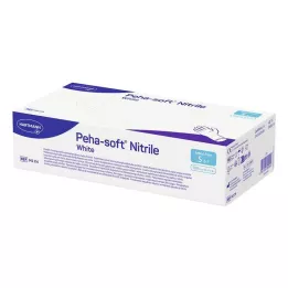 PEHA-SOFT Guantes de nitrilo blancos no esterilizados para uso en exteriores, 100 uds