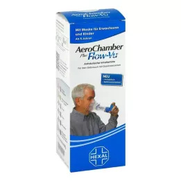 AEROCHAMBER Con mascarilla para adultos y niños a partir de 5 años azul, 1 pieza