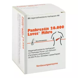 PANKREATIN 20.000 cápsulas duras gastrorresistentes Laves Micro, 50 uds