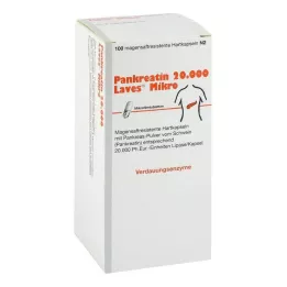 PANKREATIN 20.000 cápsulas duras gastrorresistentes Laves Micro, 100 uds