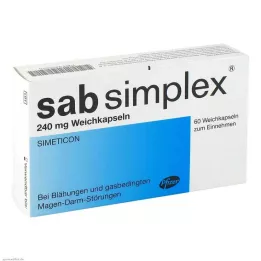 SAB cápsulas blandas simplex 240 mg, 60 uds