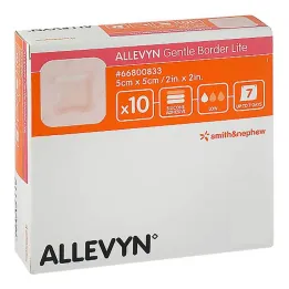 Vendaje de espuma Allevyn Gentle Border Lite de 5x5 cm, 10 piezas