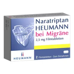 NARATRIPTAN Heumann para la migraña, comprimidos recubiertos con película de 2,5 mg, 2 uds
