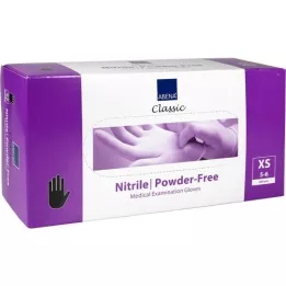 NITRIL Guantes sin polvo x-pequeños negros, 200 pz