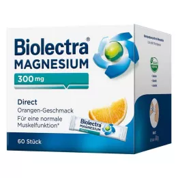 BIOLECTRA Magnesio 300 mg Directo Palitos de Naranja, 60 uds