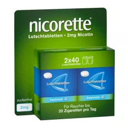 NICORETTE Pastillas prensadas de menta fresca de 2 mg, 80 uds