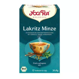 YOGI TEA Bolsitas de filtro orgánicas de menta y regaliz, 17 x 1,8 g