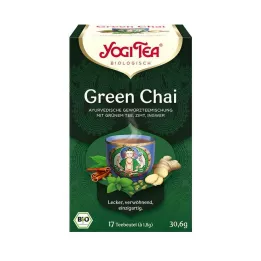 YOGI TEA Bolsas de filtro orgánicas Green Chai, 17 x 1,8 g