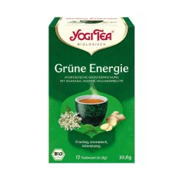 YOGI TEA Bolsas de filtro de té verde energético, 17 x 1,8 g