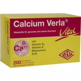 CALCIUM VERLA Comprimidos recubiertos con película Vital, 200 uds