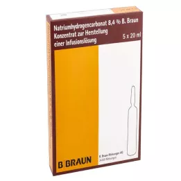 NATRIUMHYDROGENCARBONAT B.Braun 8,4% vidrio, 5X20 ml
