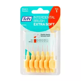 TEPE Cepillo interdental extra suave 0,45 mm ISO 1 naranja, 6 uds