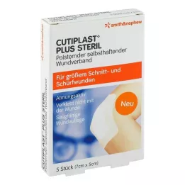 CUTIPLAST Plus apósito estéril de 5 x 7 cm, 5 uds