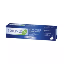 CALCIMED D3 600 mg/400 UI comprimidos efervescentes, 20 uds