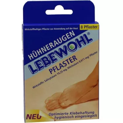 LEBEWOHL Tiritas para callos, 8 piezas LEBEWOHL Tiritas para callos, 8 piezas