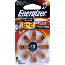Batería para audífono Energizer 13, 8 piezas