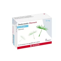 DESLORATADIN Comprimidos de Glenmark 5 mg, 50 uds