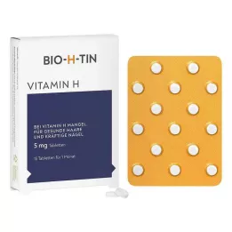 BIO-H-TIN Vitamina H 5 mg por 1 mes comprimidos, 15 uds