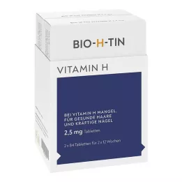 BIO-H-TIN Vitamina H 2,5 mg por 2 comprimidos de 12 semanas, 2X84 uds