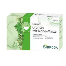SIDROGA Té verde bienestar con. Filtro de menta Nana, 20 x 1,5 g