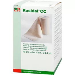 ROSIDAL CC Venda de compresión cohesiva 10 cm x 6 m, 1 ud