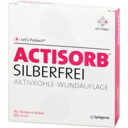 ACTISORB SILBERFREI Carbón activado de 10,5 x 10,5 cm, 10 piezas
