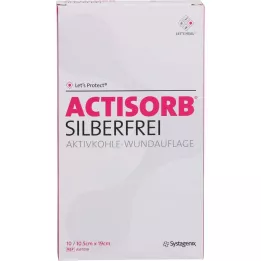 ACTISORB SILBERFREI Carbón activado de 10,5x19 cm, 10 piezas