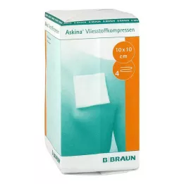 ASKINA Compresa no tejida 10x10 cm no estéril 4 capas, 100 uds