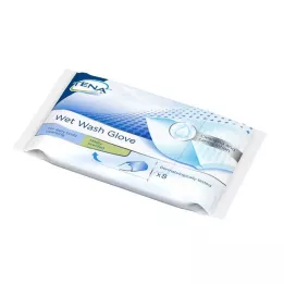 Guante de lavado mojado Tena perfumada, 8 pz
