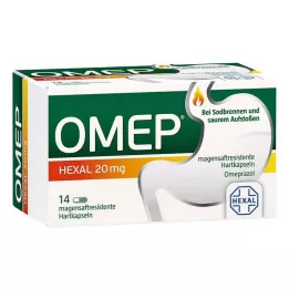 OMEP HEXAL Cápsulas duras gastrorresistentes de 20 mg, 14 uds