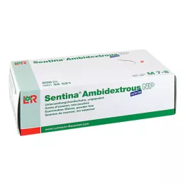 SENTINA Guantes de nitrilo ambidiestros en forma de U, no estériles, talla M, 200 uds