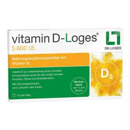 VITAMIN D-LOGES Tabletas masticables con depósito semanal de 5600 UI, 15 uds
