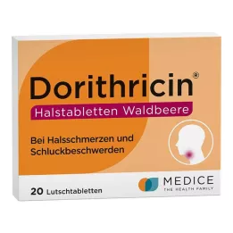 DORITHRICIN Pastillas para la garganta con sabor a frutos del bosque, 20 uds
